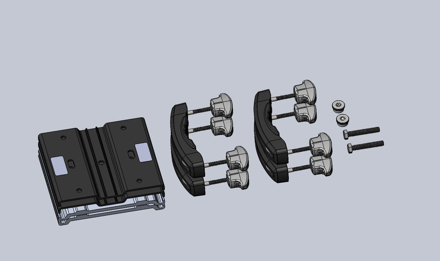 DOUBLEHAUL PLATES W/ CLAMPS, NON-LOCKING
